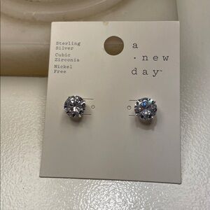 Sterling silver cubic zirconia a new day earrings
NWT